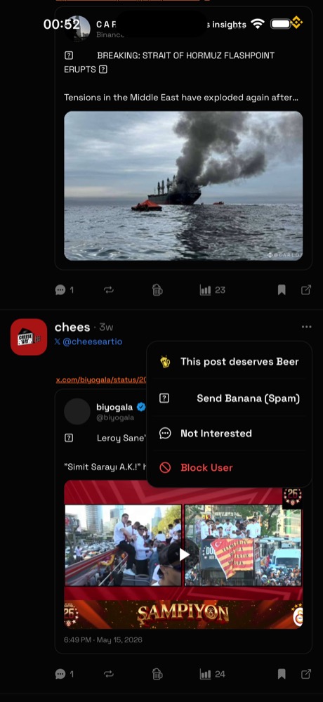 "Not Interested" feeds the algorithm; X / YouTube embeds pull web2 in.